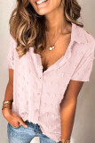 Fashion Elegant Solid Patchwork Turndown Collar Tops