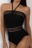 Vacation Solid Split Joint Swimwears