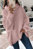 Fashion Solid Patchwork Turtleneck Tops