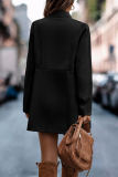 Casual Solid Patchwork Cardigan Collar Outerwear
