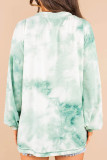 Fashion Sweet Adult Print Tie-dye V Neck Tops