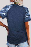 Casual Print Basic O Neck T-Shirts