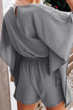 Fashion Casual Solid Frenulum V Neck Loose Rompers