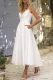 Fashion Street Solid Backless V Neck Princess Dresses