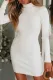 Elegant Solid Color Turtleneck Pencil Skirt Dresses(5 Colors)