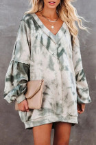 Fashion Casual Print Backless V Neck Tops