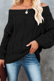 Casual Street Solid Patchwork Off the Shoulder Tops