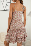 Fashion Sweet Polka Dot Split Joint Spaghetti Strap Cake Skirt Dresses