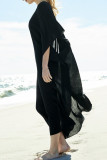 Fashion Vacation Solid Swimwears Cover Up