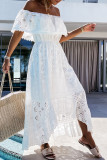 Fashion Street Solid Split Joint Off the Shoulder Princess Dresses