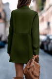 Casual Solid Patchwork Cardigan Collar Outerwear