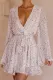Spring And Summer Print Tie V-neck Dress