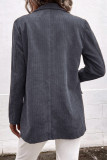 Casual Work Solid Buttons Turn-back Collar Outerwear(10 Colors)