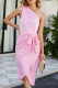 Fashion Elegant Solid Split Joint One Shoulder Irregular Dresses