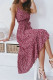 Fashion Casual Print Split Joint Spaghetti Strap Irregular Dresses