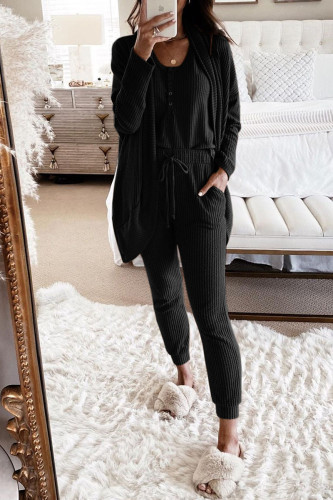 Casual Solid Patchwork O Neck Long Sleeve Two Pieces(9 Colors)