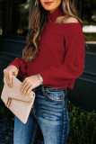 Fashion Street Solid Patchwork O Neck Tops