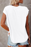 Casual Print Basic O Neck T-Shirts