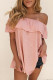 Fashion Casual Solid Split Joint Off the Shoulder T-Shirts