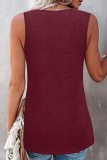 Casual Patchwork Lace Hollowed Out O Neck T-Shirts