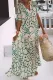 Elegant Geometric Printing V Neck A Line Dresses