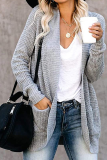 Casual Solid Patchwork Cardigan Collar Tops