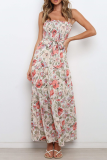 Elegant Floral Fold With Belt Strapless A Line Dresses