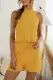 Fashion Casual Solid Patchwork Halter Loose Rompers