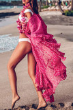 Fashion Vacation Dot Split Joint Swimwears Cover Up