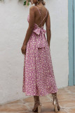 Fashion Casual Print Split Joint V Neck A Line Dresses