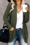 Casual Solid Patchwork Cardigan Collar Tops