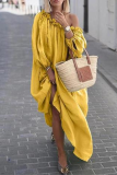 Elegant Solid Patchwork Stringy Selvedge Oblique Collar Irregular Dress Dresses(8 Colors)
