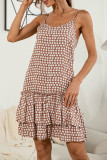 Fashion Sweet Polka Dot Split Joint Spaghetti Strap Cake Skirt Dresses