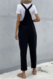 Casual Solid Pocket Jumpsuits