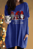 Casual Santa Claus Patchwork O Neck Long Sleeve Dresses