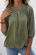 Casual Solid Fold O Neck T-Shirts