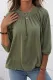 Casual Solid Fold O Neck T-Shirts