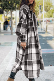 Fashion Plaid Pocket Buttons Shirt Collar Outerwear(5 Colors)