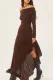 Sexy Solid Flounce Off the Shoulder Irregular Dress Dresses