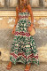 Casual Vacation Geometric Patchwork Square Collar Printed Dress Dresses
