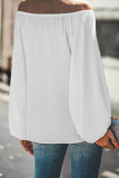 Casual Simplicity Solid Solid Color Off the Shoulder Tops