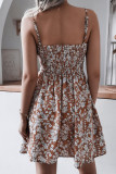 Fashion Casual Print Split Joint V Neck A Line Dresses