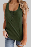 Fashion Sportswear Solid Split Joint U Neck Tops