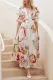 Fashion Street Print Split Joint V Neck Printed Dresses