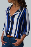 Casual Print V Neck Mid Waist Tops