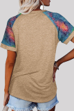 Casual Print Basic O Neck T-Shirts