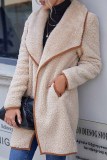 Casual Solid Patchwork Turndown Collar Outerwear