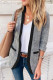 Casual Print Patchwork Turn-back Collar Outerwear