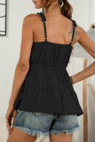 Fashion Sweet Solid Split Joint V Neck Tops