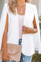 Fashion Elegant Solid Patchwork Slit Outerwear
